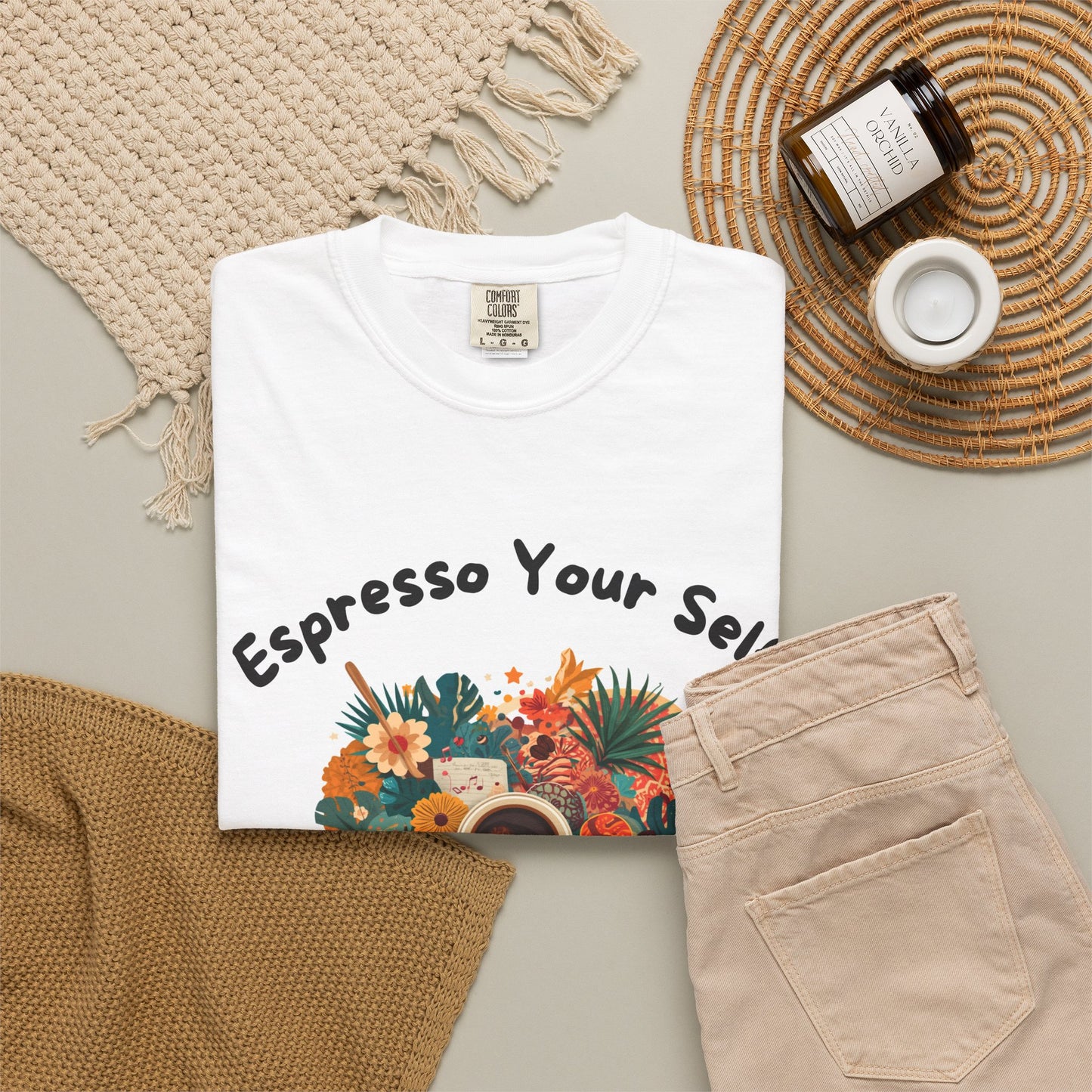 Espresso Yourself Floral Coffee T-Shirt