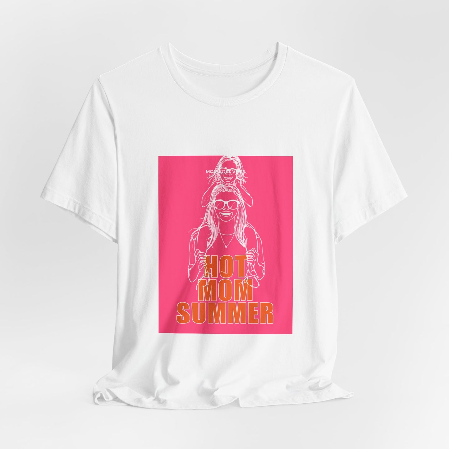 Hot Mom Summer T-Shirt — Retro Neon Mom & Daughter Graphic Tee