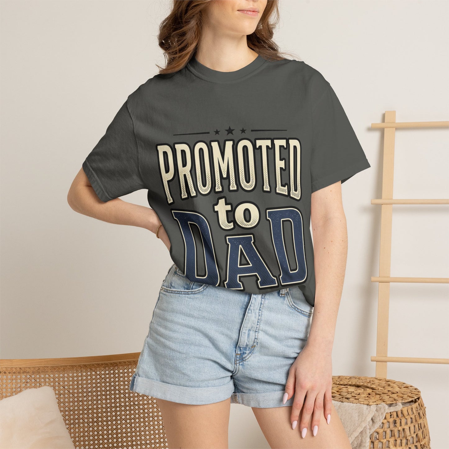 Promoted to Dad T-Shirt — New Dad Announcement Tee