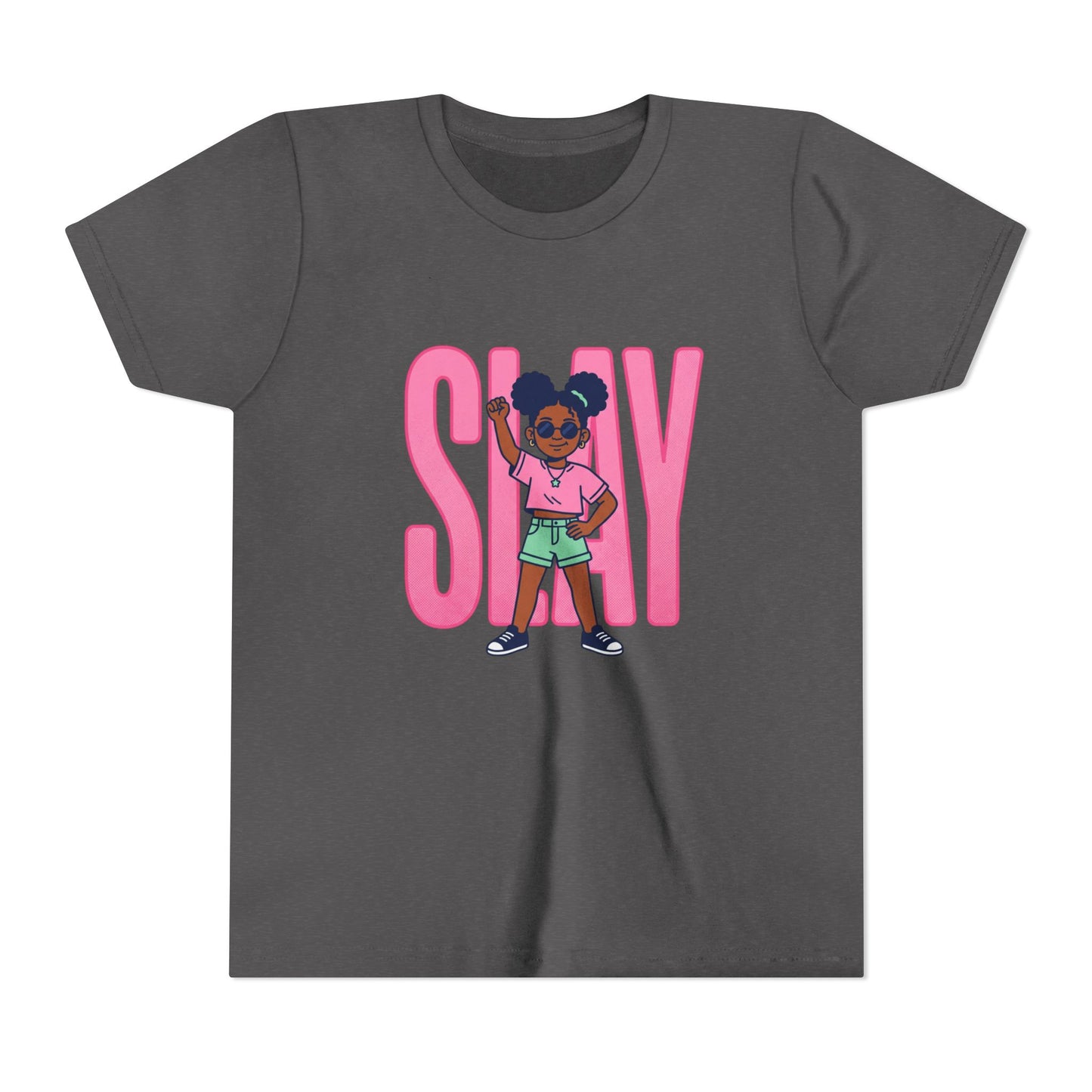 Youth Tee — 'STAY' Girl Graphic Kids T‑Shirt