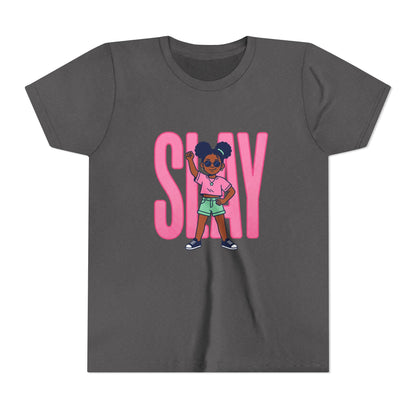 Youth Tee — 'STAY' Girl Graphic Kids T‑Shirt