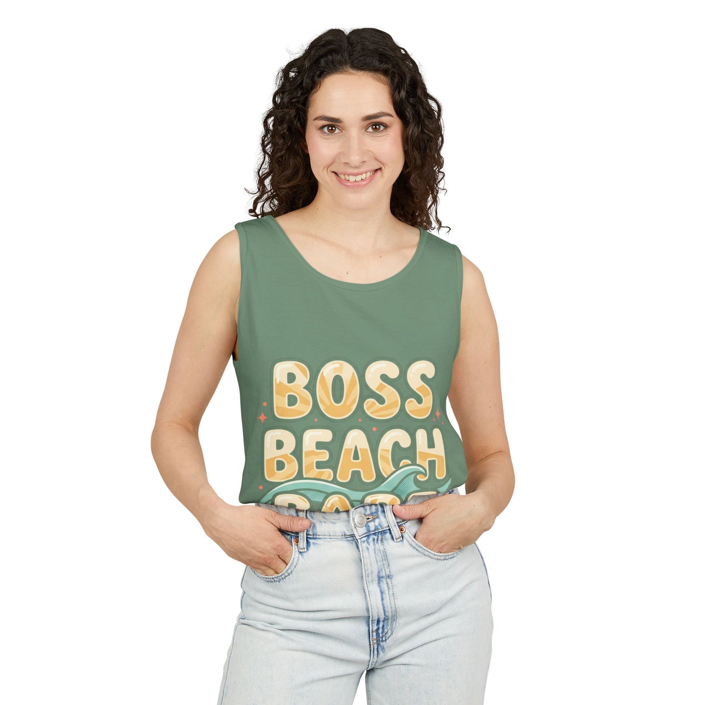 Boss Beach Babe Tank Top — Retro Beach Vibes Graphic Tank