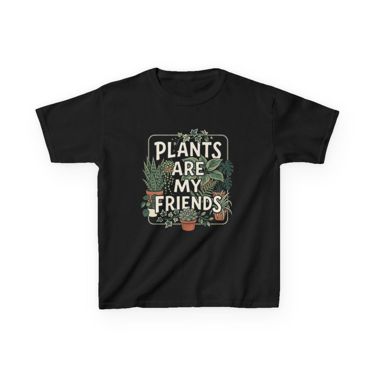 Kids 'Plants Are My Friends' Graphic Tee - Cute Plant Lover Shirt