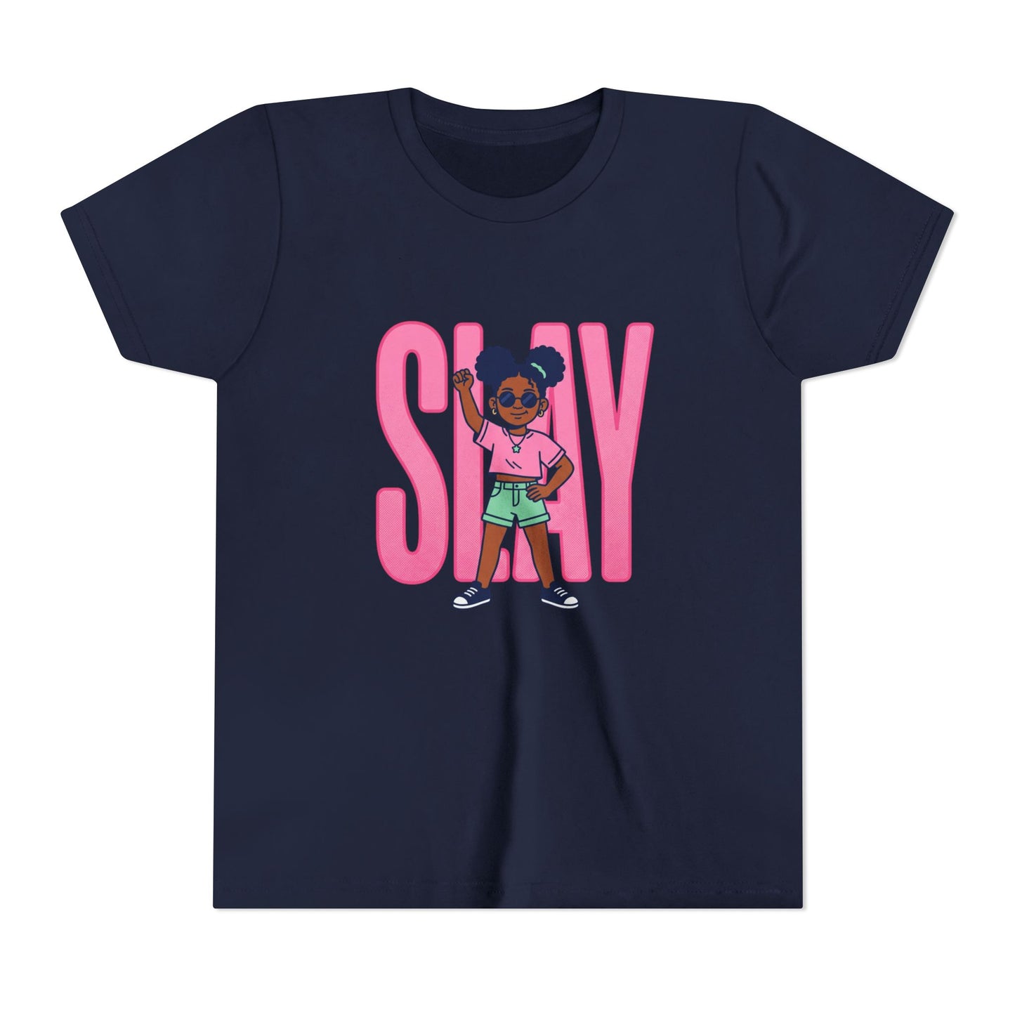 Youth Tee — 'STAY' Girl Graphic Kids T‑Shirt