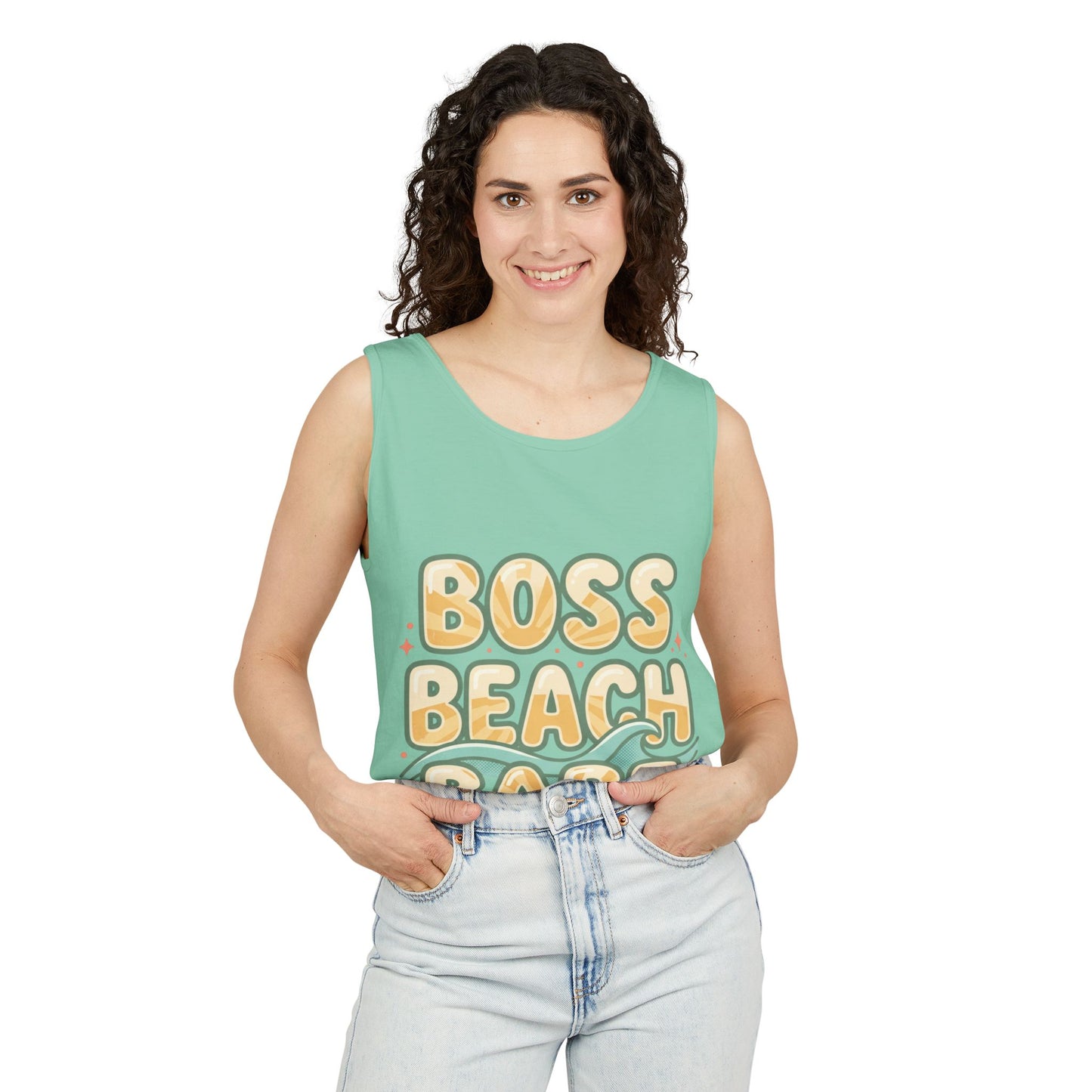 Boss Beach Babe Tank Top — Retro Beach Vibes Graphic Tank