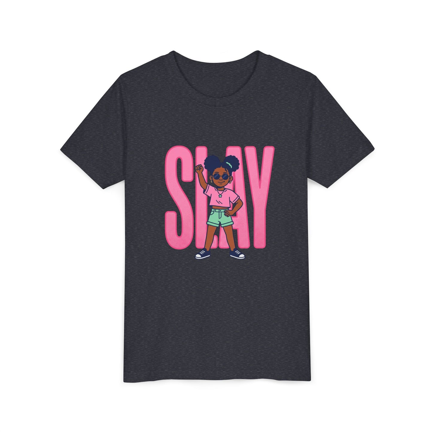 Youth Tee — 'STAY' Girl Graphic Kids T‑Shirt