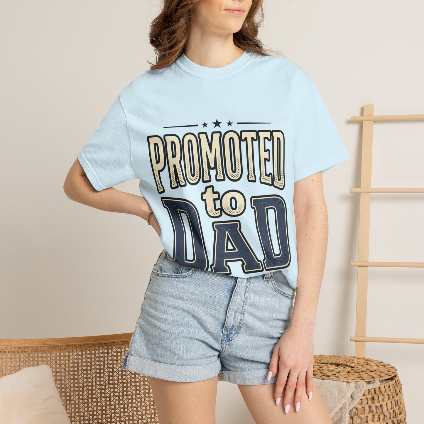 Promoted to Dad T-Shirt — New Dad Announcement Tee