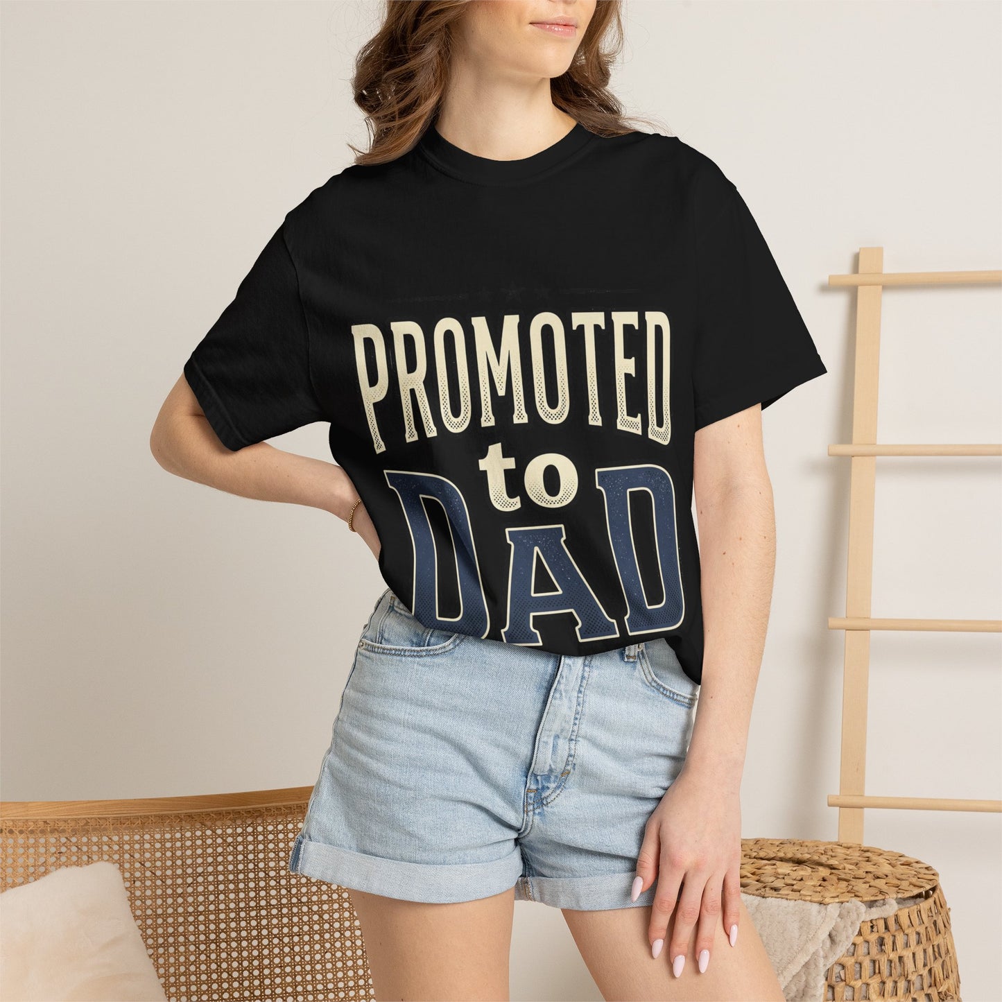 Promoted to Dad T-Shirt — New Dad Announcement Tee