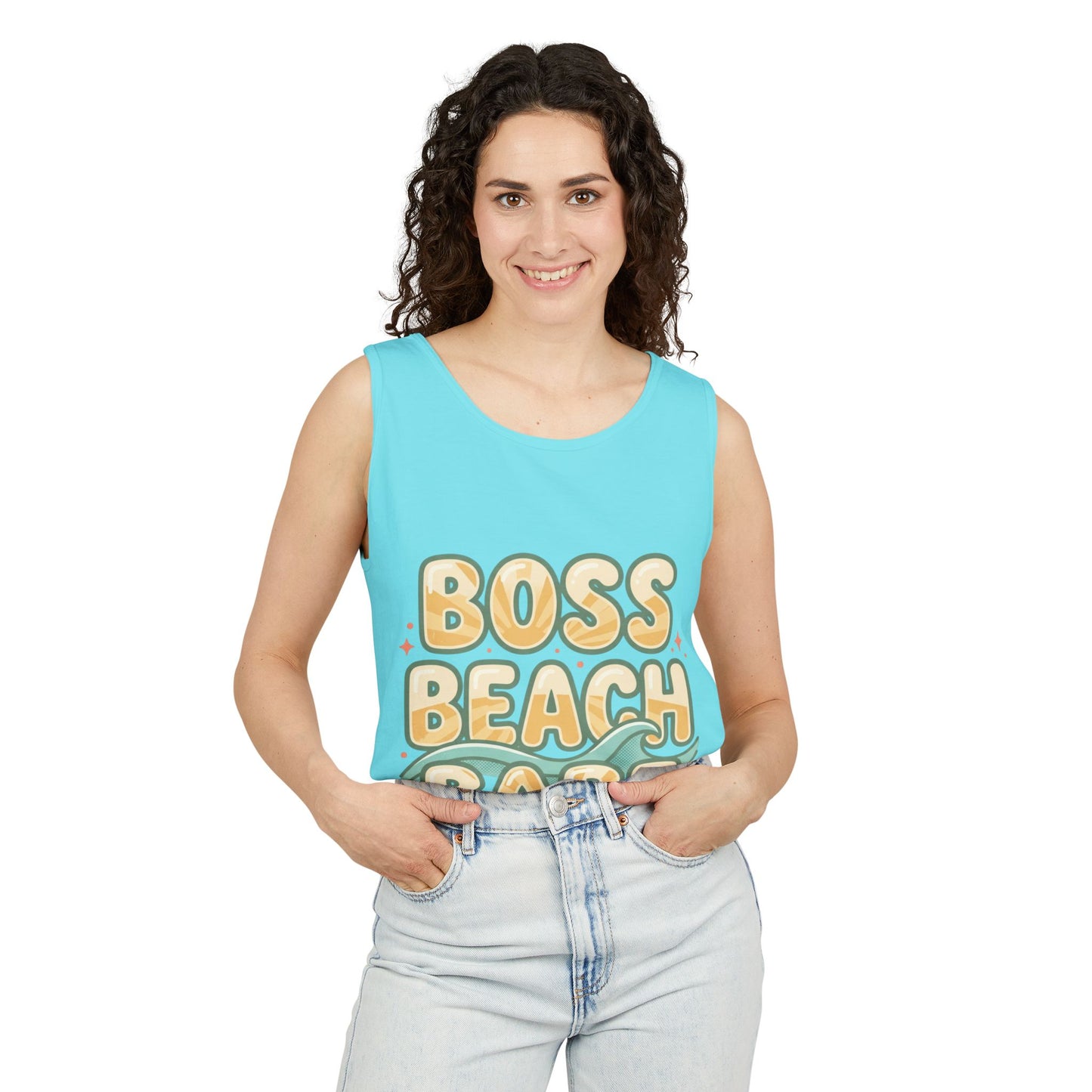 Boss Beach Babe Tank Top — Retro Beach Vibes Graphic Tank