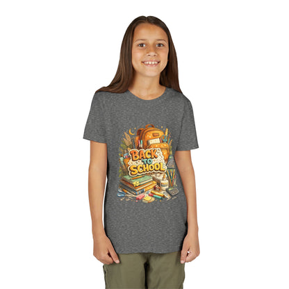 Youth Back to School Graphic Tee — 'Back to School' Backpack & Supplies Design