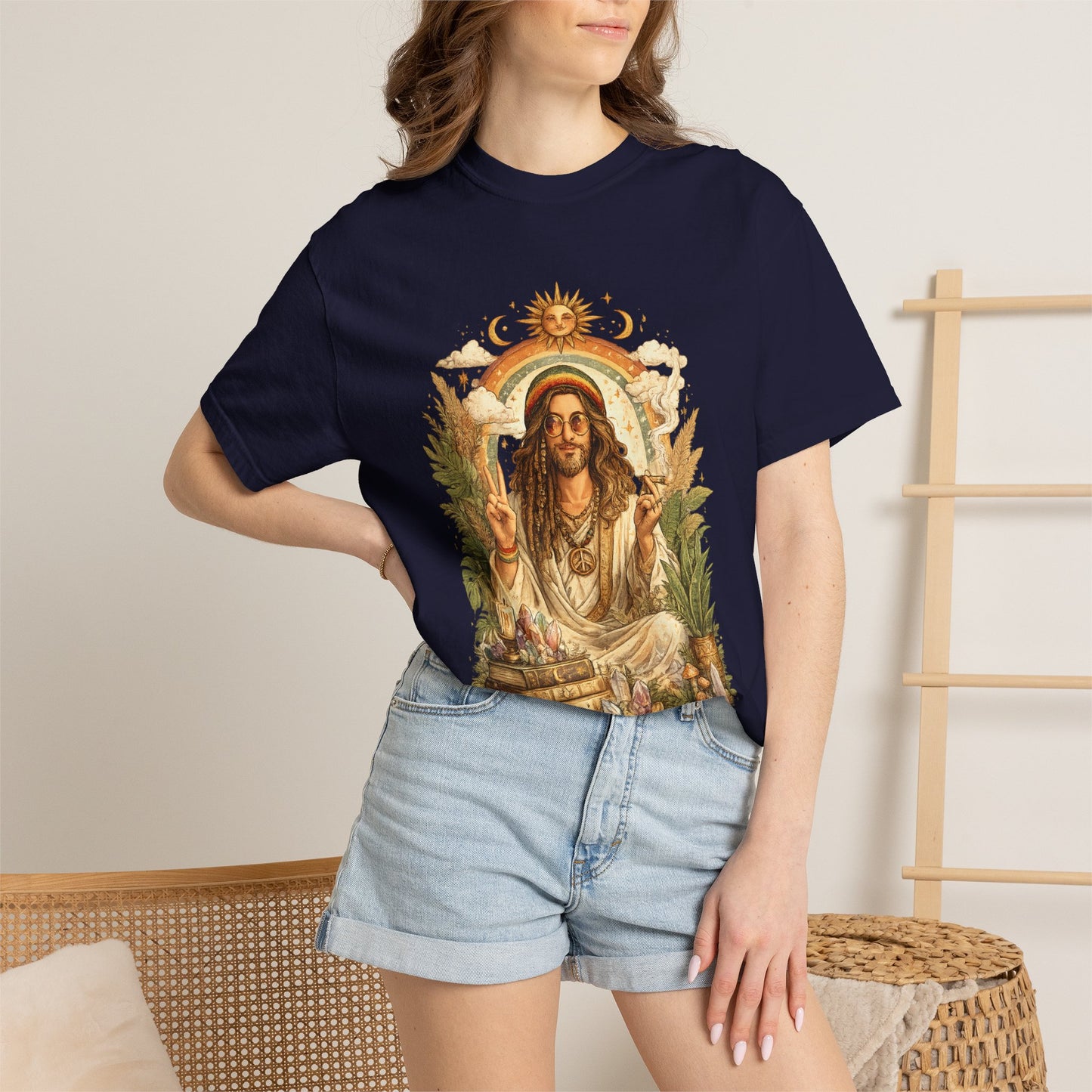 Spiritual Jesus Retro Graphic T-Shirt