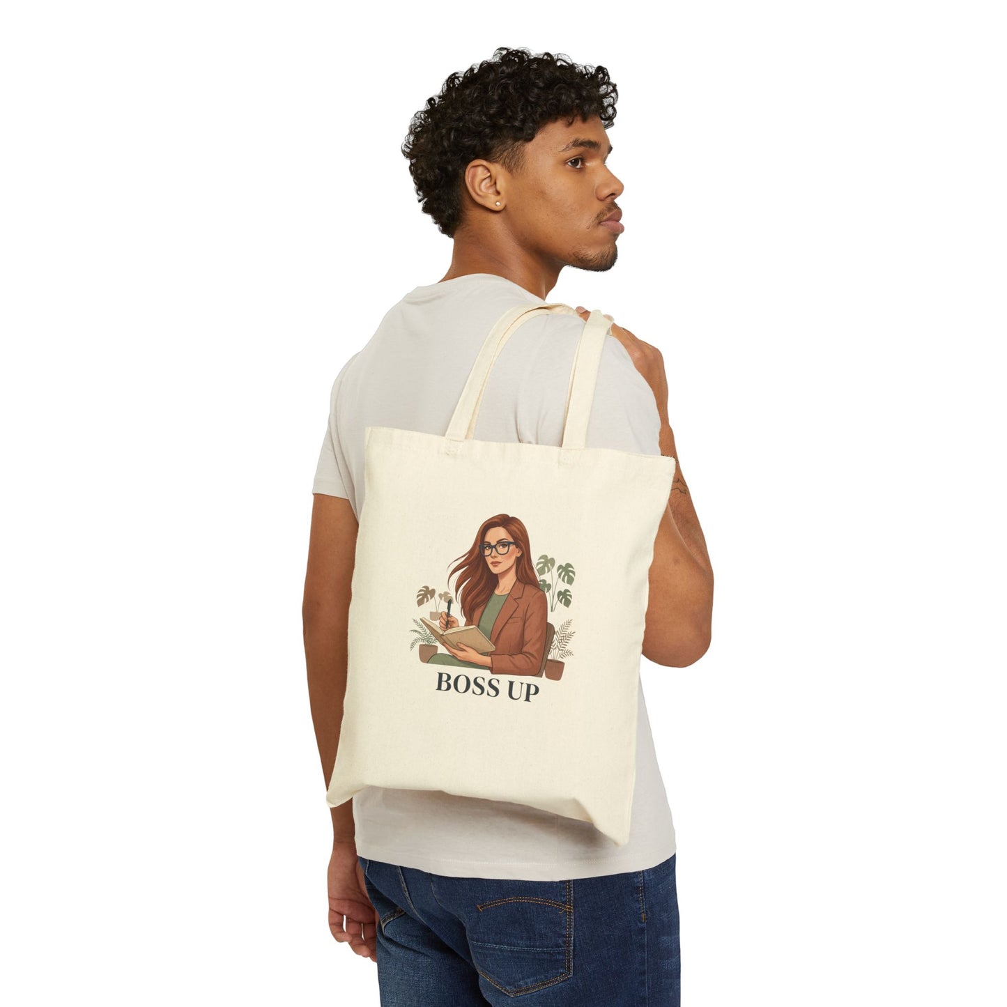 Boss Up Tote Bag — Motivational Women’s Cotton Canvas Shopper