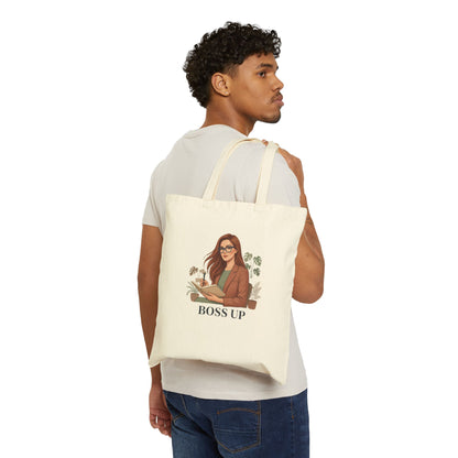 Boss Up Tote Bag — Motivational Women’s Cotton Canvas Shopper