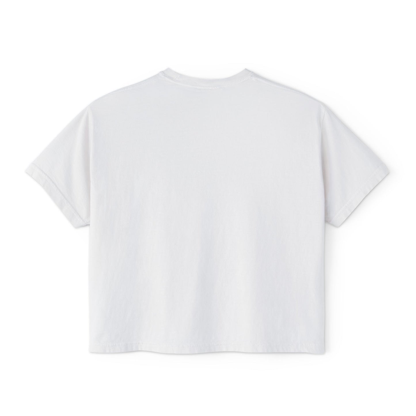 Boxy Tee — Minimal "Hold on to me: overthink less" Women's Cropped T-Shirt