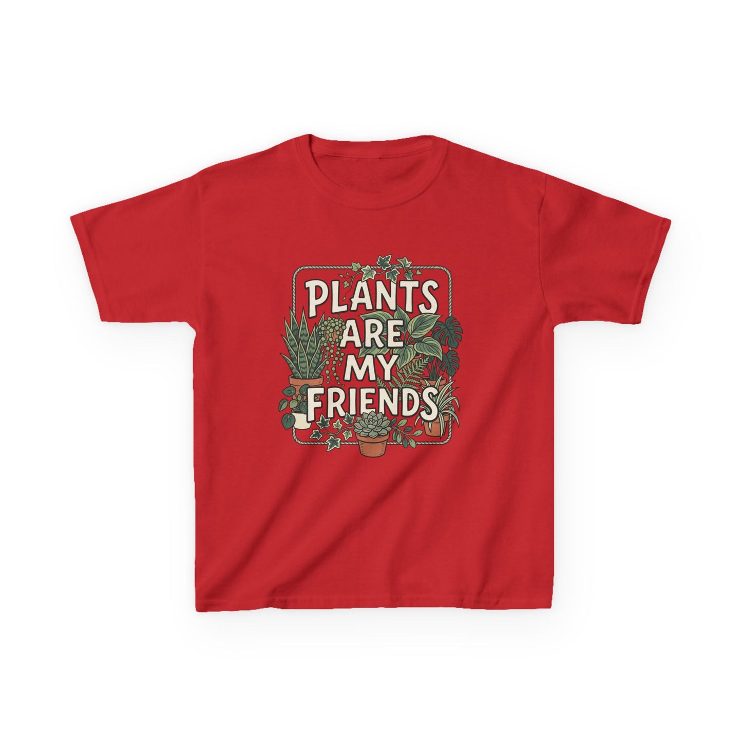 Kids 'Plants Are My Friends' Graphic Tee - Cute Plant Lover Shirt