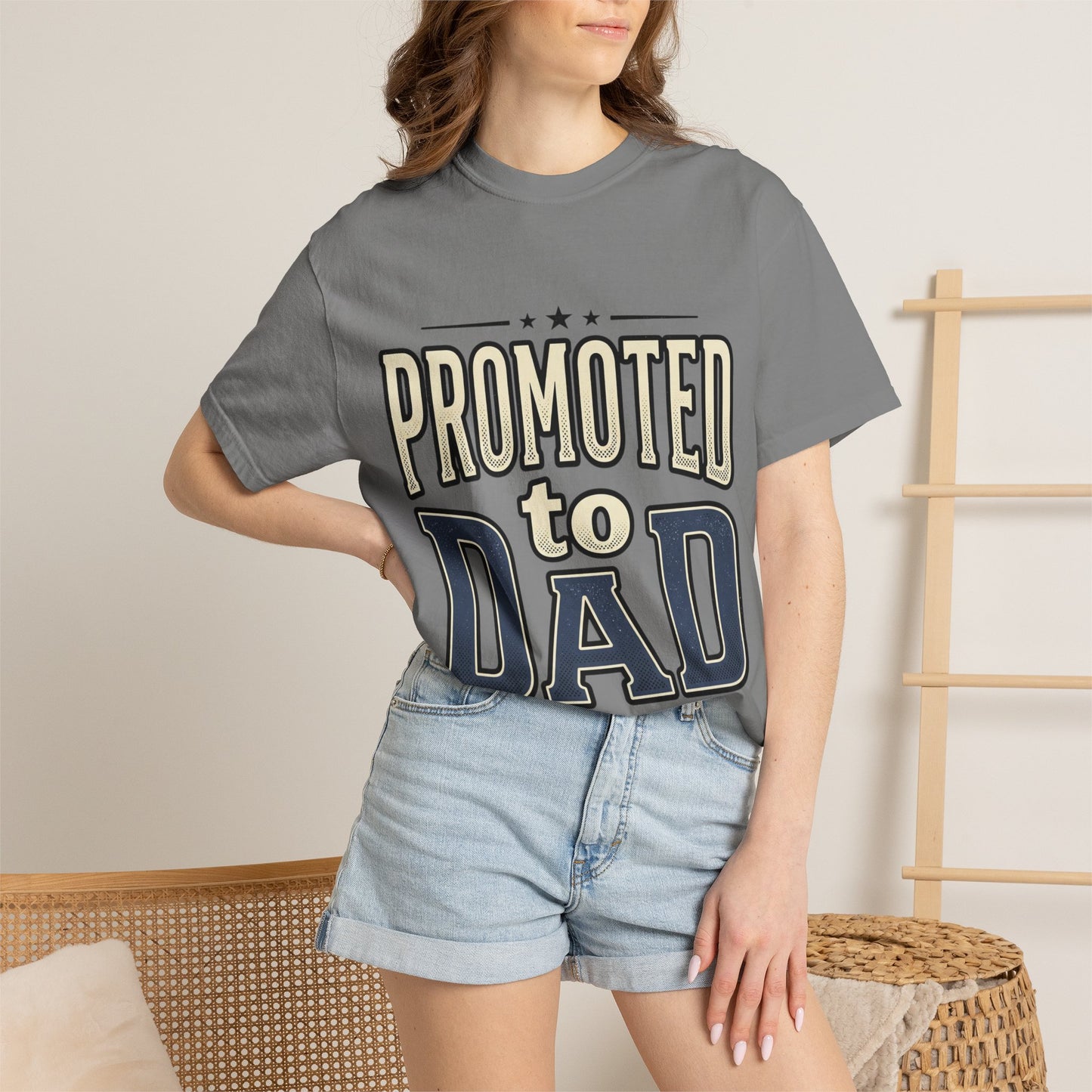 Promoted to Dad T-Shirt — New Dad Announcement Tee