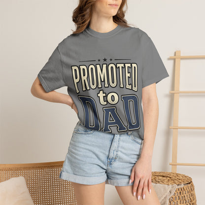 Promoted to Dad T-Shirt — New Dad Announcement Tee