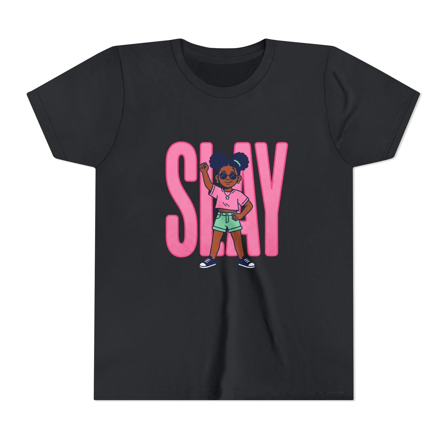 Youth Tee — 'STAY' Girl Graphic Kids T‑Shirt