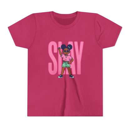 Youth Tee — 'STAY' Girl Graphic Kids T‑Shirt