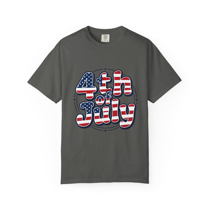 4th of July T-Shirt — American Flag Retro Graphic