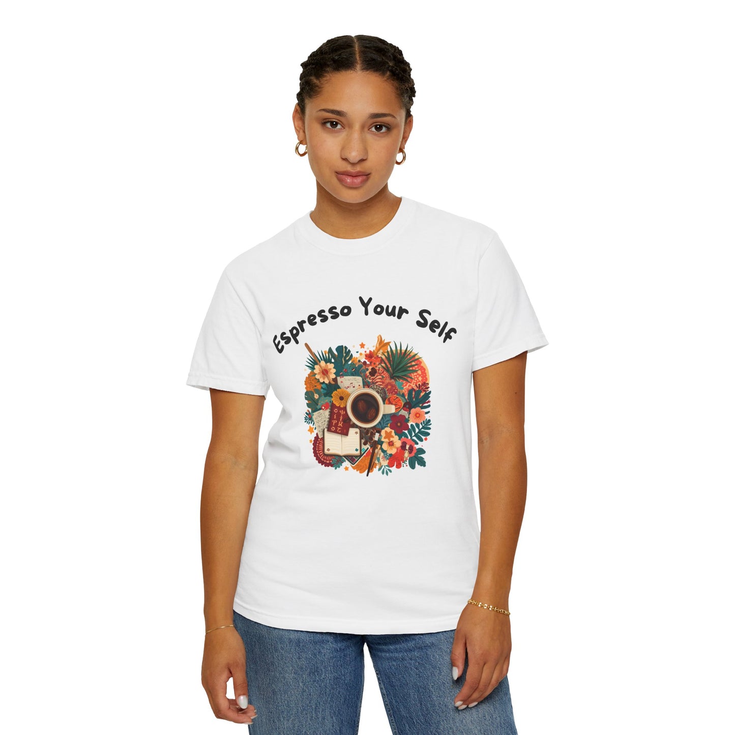 Espresso Yourself Floral Coffee T-Shirt