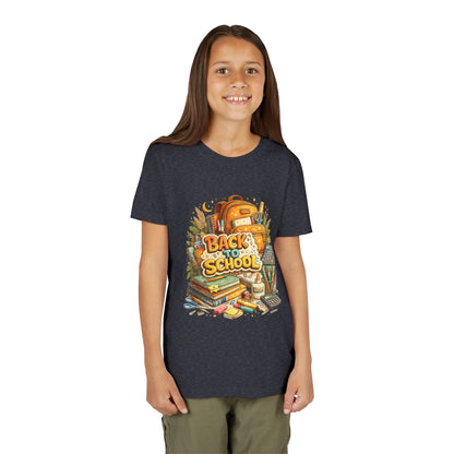 Youth Back to School Graphic Tee — 'Back to School' Backpack & Supplies Design