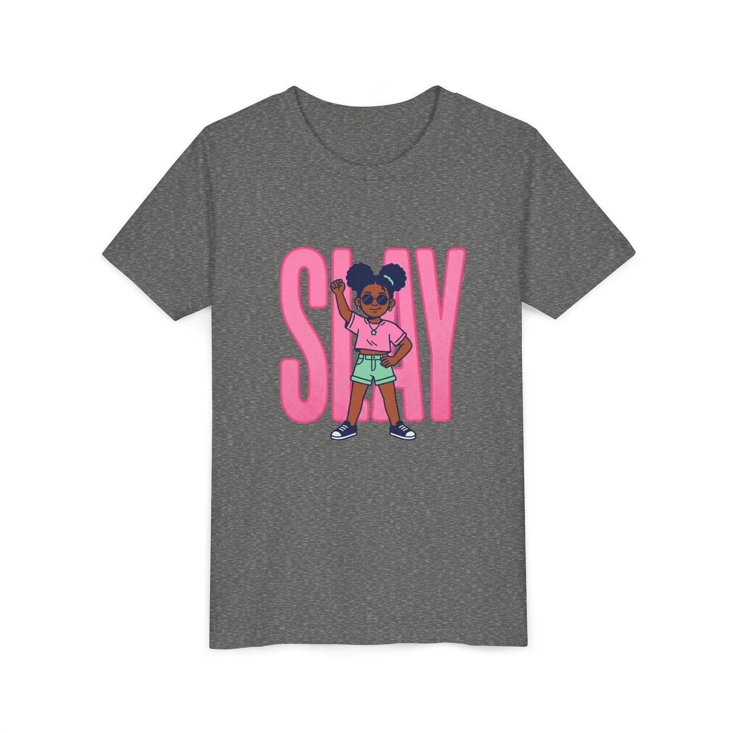 Youth Tee — 'STAY' Girl Graphic Kids T‑Shirt