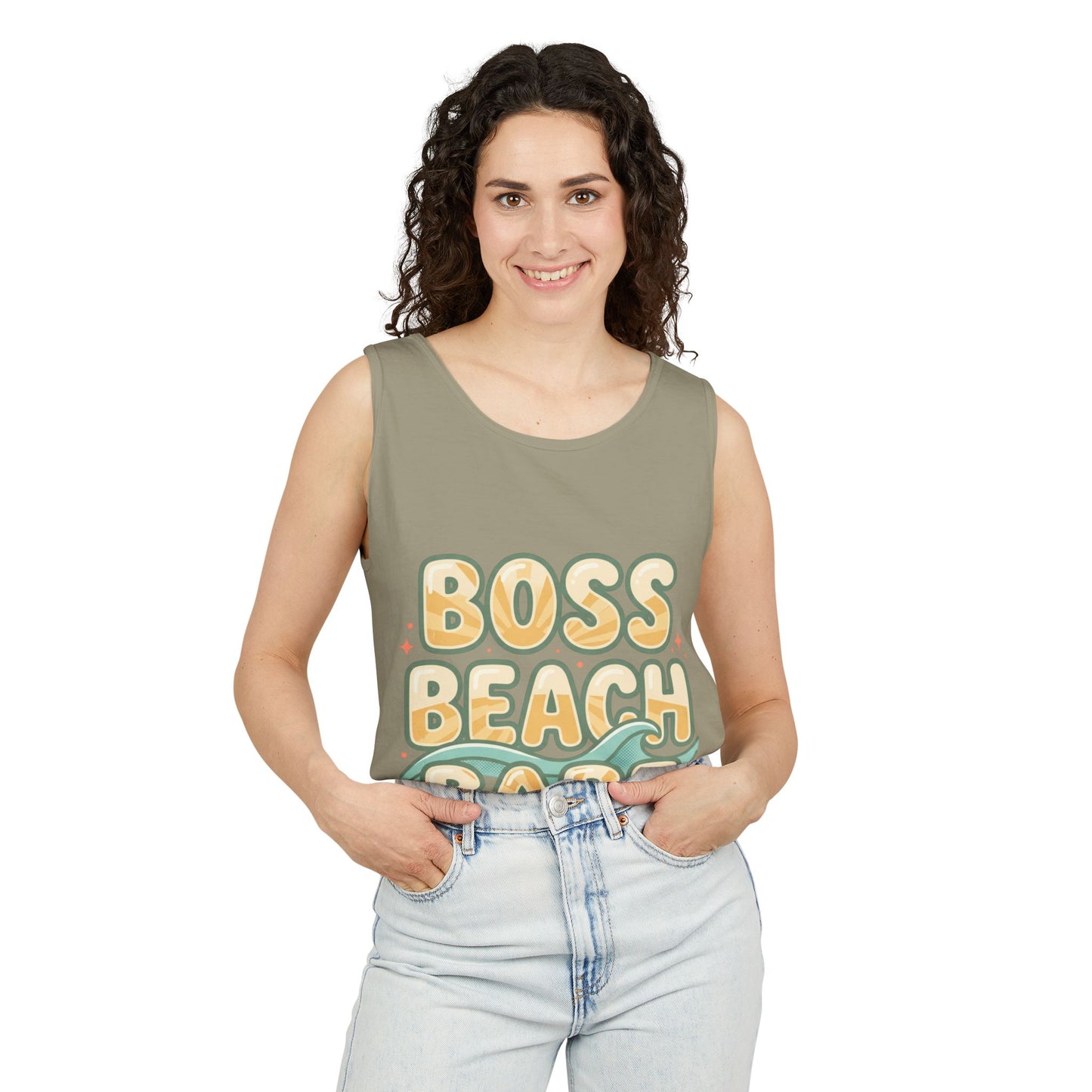 Boss Beach Babe Tank Top — Retro Beach Vibes Graphic Tank