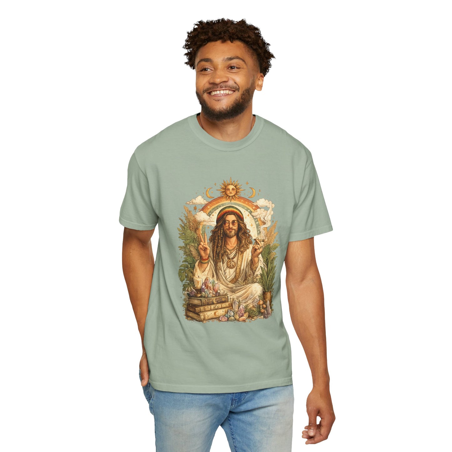Spiritual Jesus Retro Graphic T-Shirt