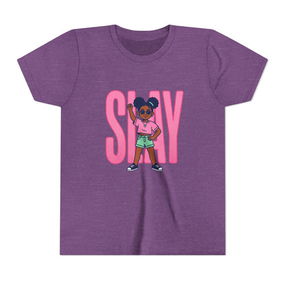 Youth Tee — 'STAY' Girl Graphic Kids T‑Shirt