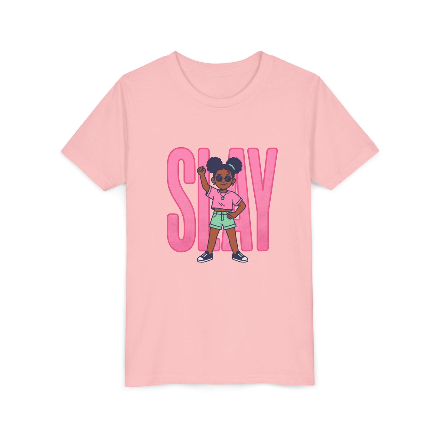 Youth Tee — 'STAY' Girl Graphic Kids T‑Shirt