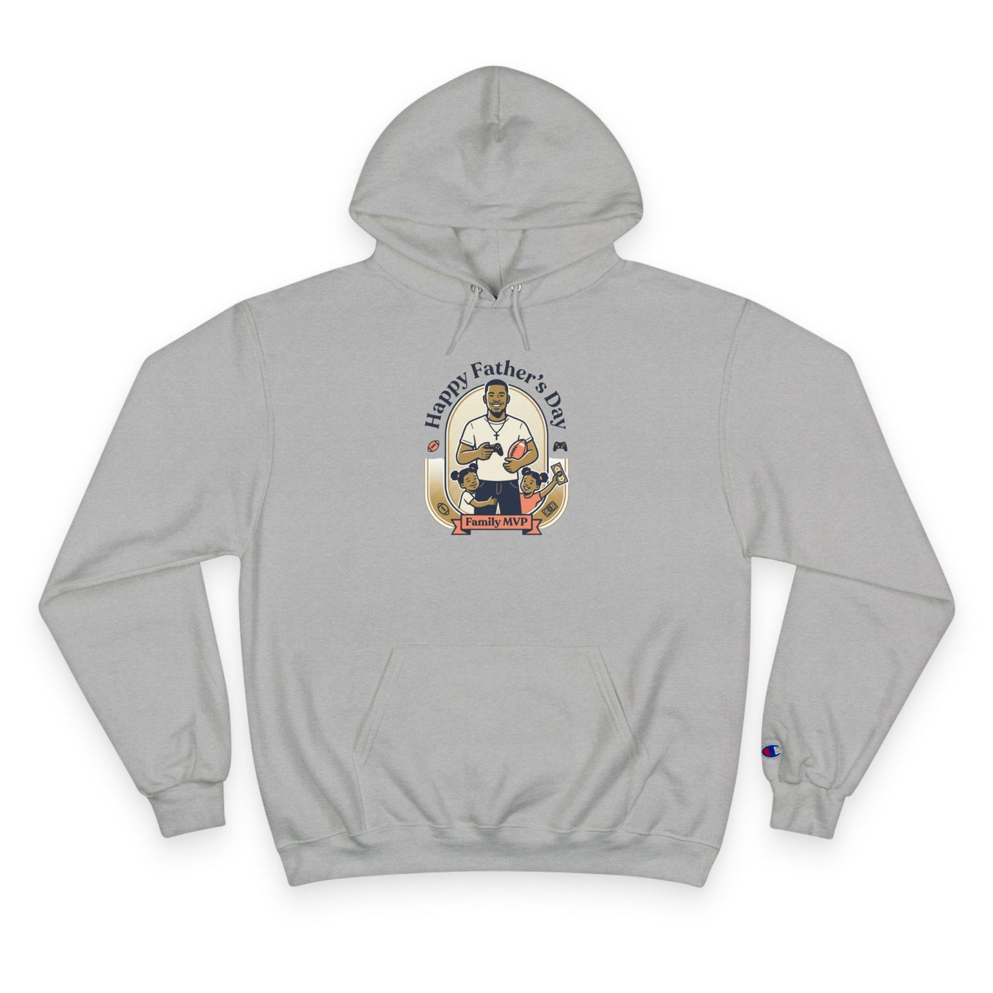 Father’s Day Champion Hoodie — “Happy Father’s Day” Retro Dad Graphic