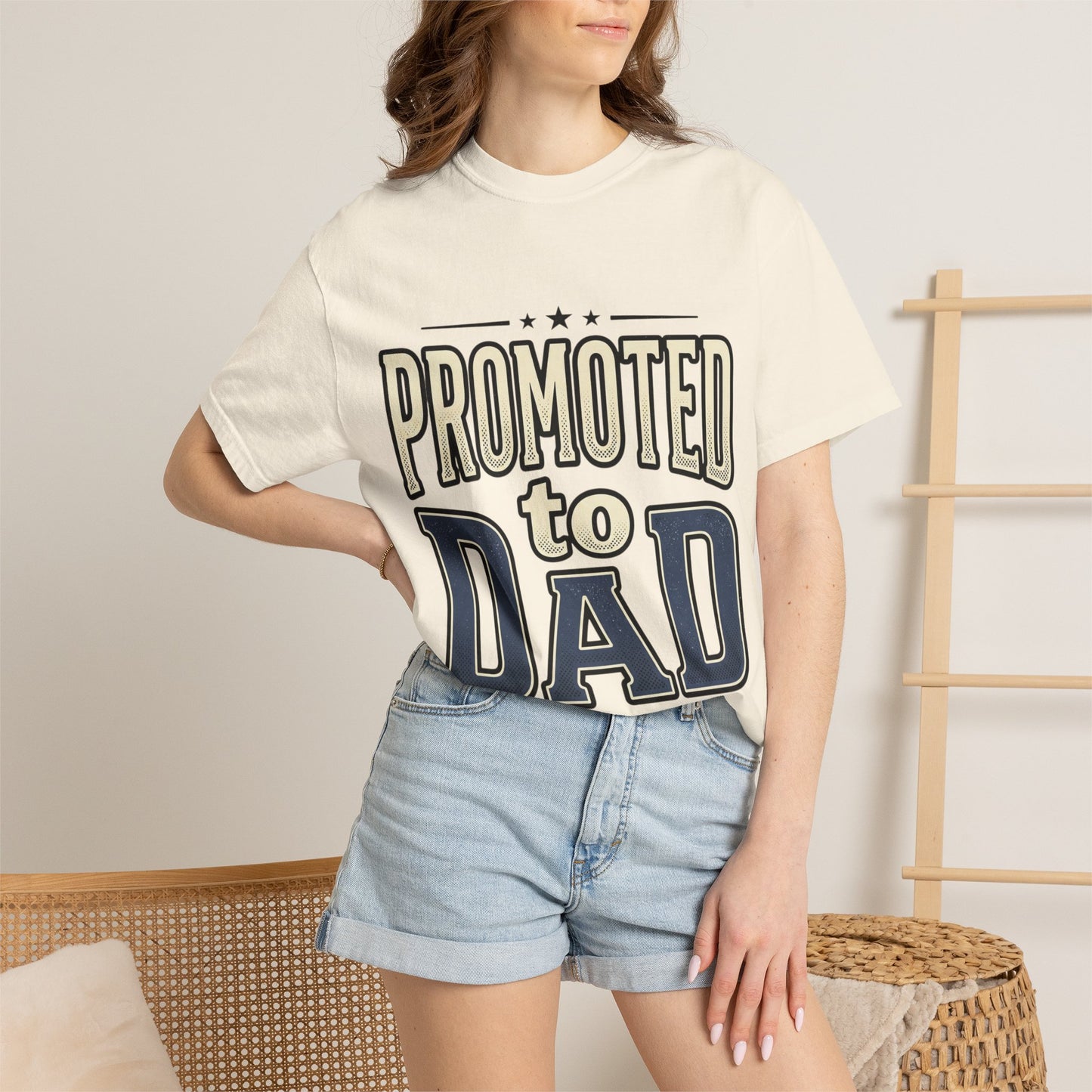 Promoted to Dad T-Shirt — New Dad Announcement Tee