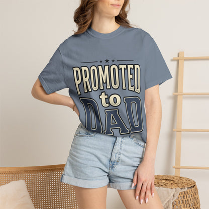 Promoted to Dad T-Shirt — New Dad Announcement Tee