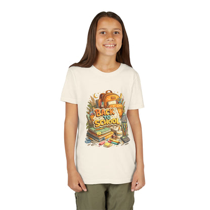 Youth Back to School Graphic Tee — 'Back to School' Backpack & Supplies Design