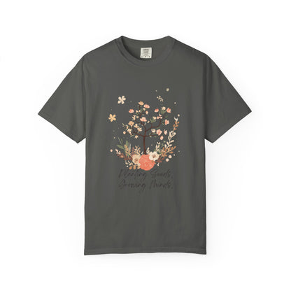 Floral Tree Tee — "Planting Seeds, Growing Hearts" Graphic T-Shirt