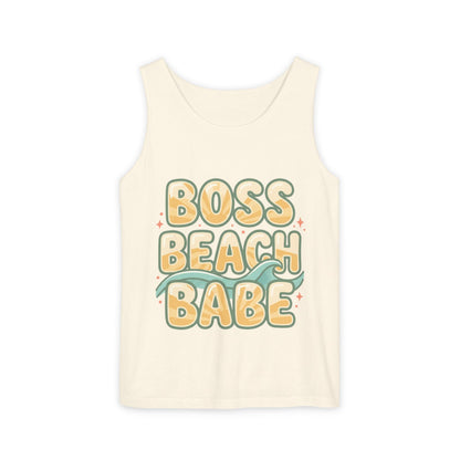 Boss Beach Babe Tank Top — Retro Beach Vibes Graphic Tank