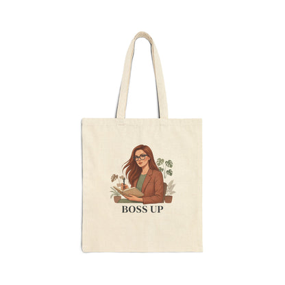 Boss Up Tote Bag — Motivational Women’s Cotton Canvas Shopper