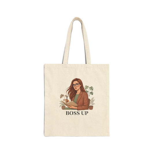 Boss Up Tote Bag — Motivational Women’s Cotton Canvas Shopper