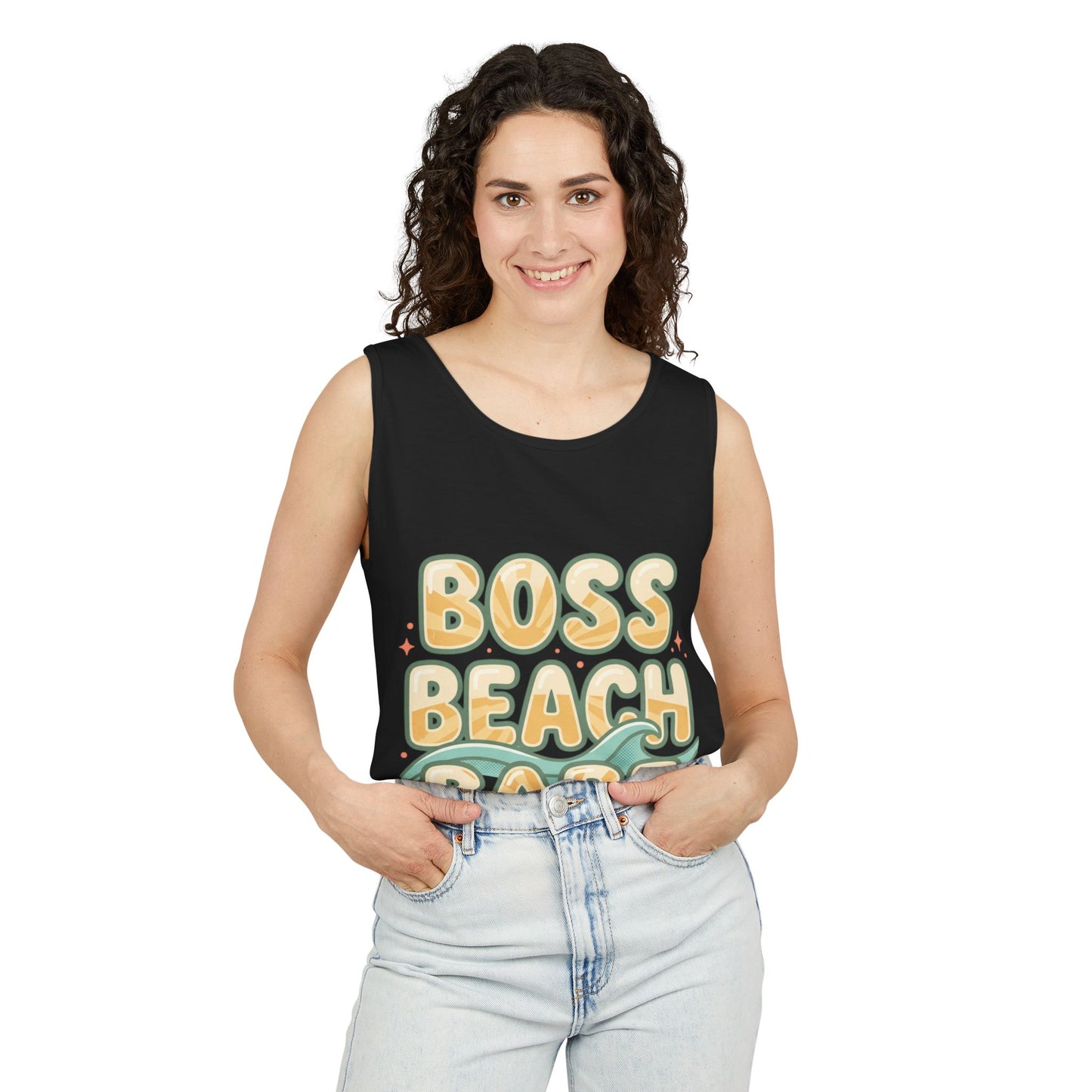 Boss Beach Babe Tank Top — Retro Beach Vibes Graphic Tank