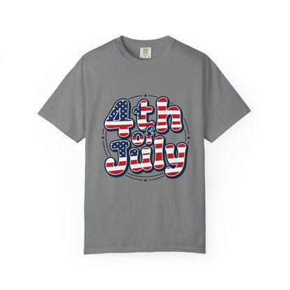 4th of July T-Shirt — American Flag Retro Graphic