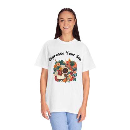 Espresso Yourself Floral Coffee T-Shirt