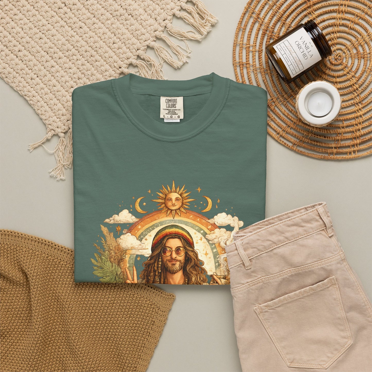 Spiritual Jesus Retro Graphic T-Shirt