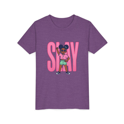 Youth Tee — 'STAY' Girl Graphic Kids T‑Shirt