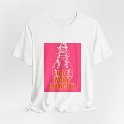Hot Mom Summer T-Shirt — Retro Neon Mom & Daughter Graphic Tee