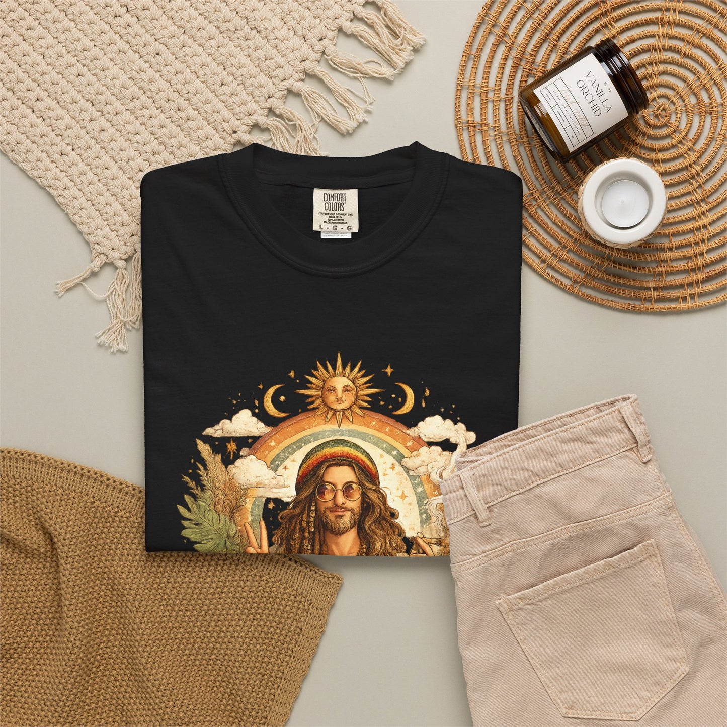 Spiritual Jesus Retro Graphic T-Shirt