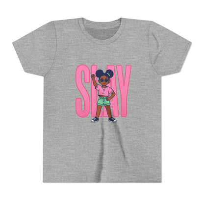 Youth Tee — 'STAY' Girl Graphic Kids T‑Shirt