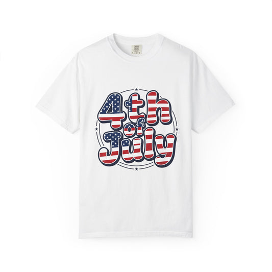4th of July T-Shirt — American Flag Retro Graphic