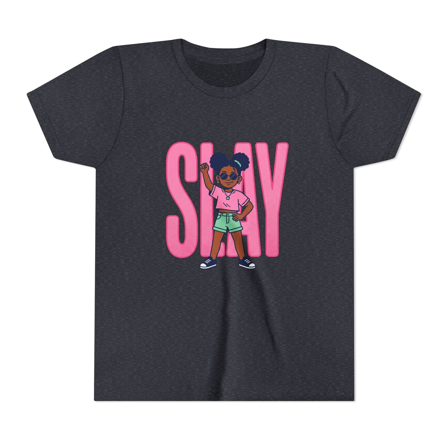 Youth Tee — 'STAY' Girl Graphic Kids T‑Shirt
