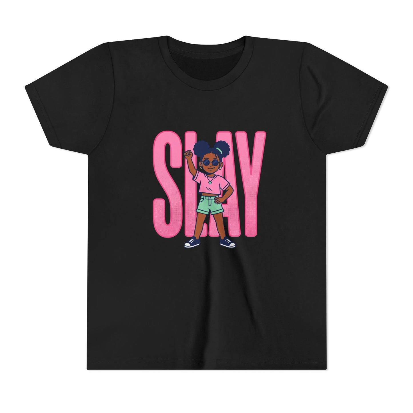 Youth Tee — 'STAY' Girl Graphic Kids T‑Shirt